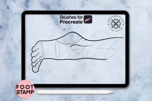 Accelerating Digital Art Workflows with Foot Procreate Stamp Graphic Session 6