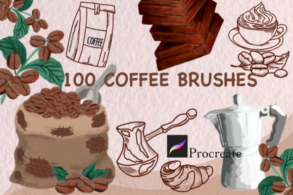 Coffee Digital 100 Stamps: Elevating Creative Workflows with Hand-Drawn Charm