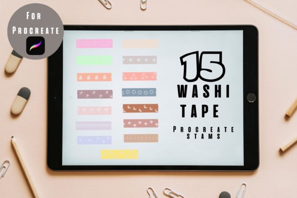 Enhancing Digital Planning with Washi Tape Procreate Stamps