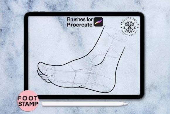 Foot Procreate Stamp Graphic Session 12