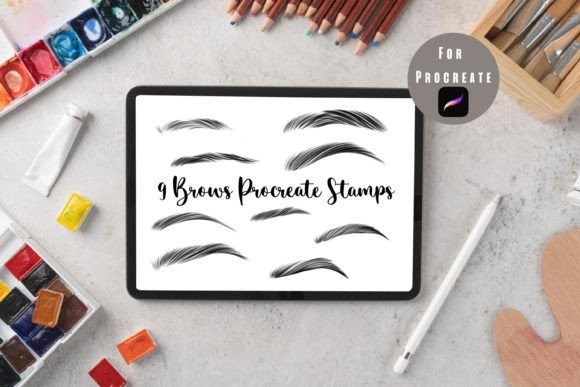 Mastering Digital Portraiture with Procreate Brows Stamps