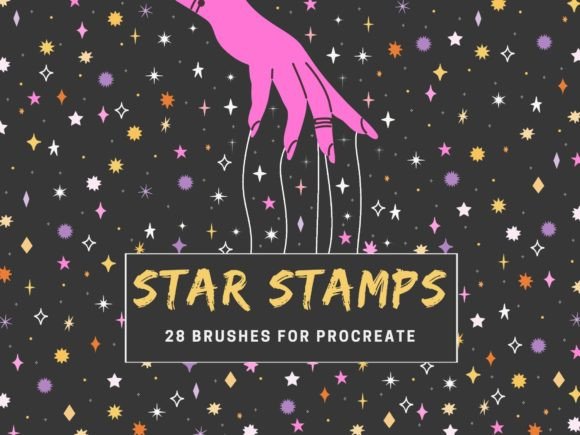 Procreate Star Stamps Brush Set: Integrating Celestial Elements into Your Digital Workflow