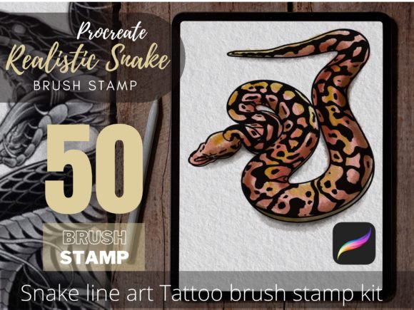 Streamlining Serpentine Designs: A Practical Review of the 50 Snake Tattoo Stencil Procreate Brush Set