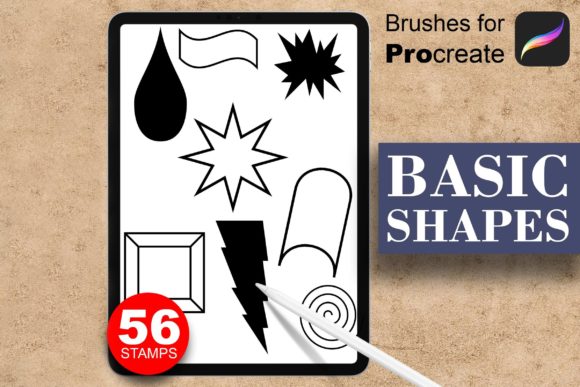 Unlock Creativity with 56 Basic Shapes for Procreate